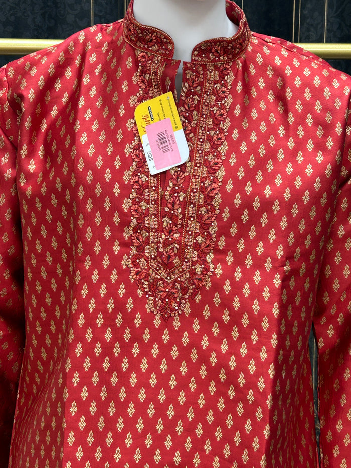 Silk short kurta for men