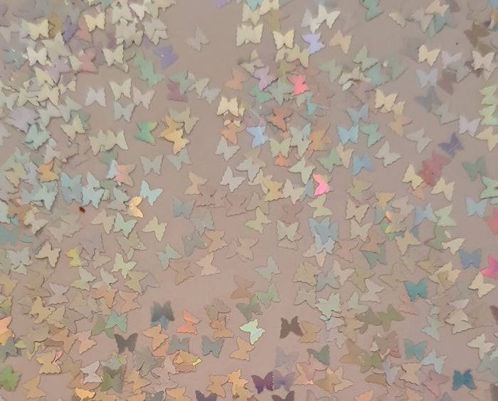 Silver Butterflies Glitter 10g
