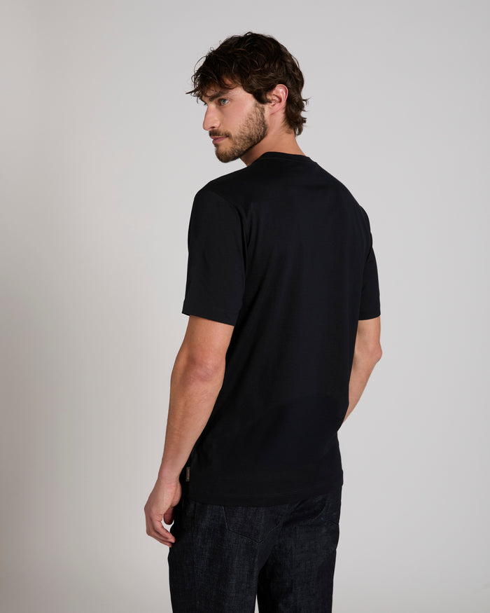 Slim fit cotton and silk jersey T-shirt