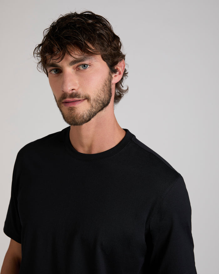 Slim fit cotton and silk jersey T-shirt