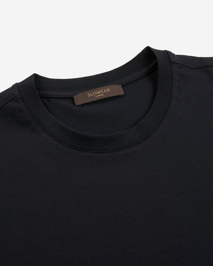 Slim fit cotton and silk jersey T-shirt