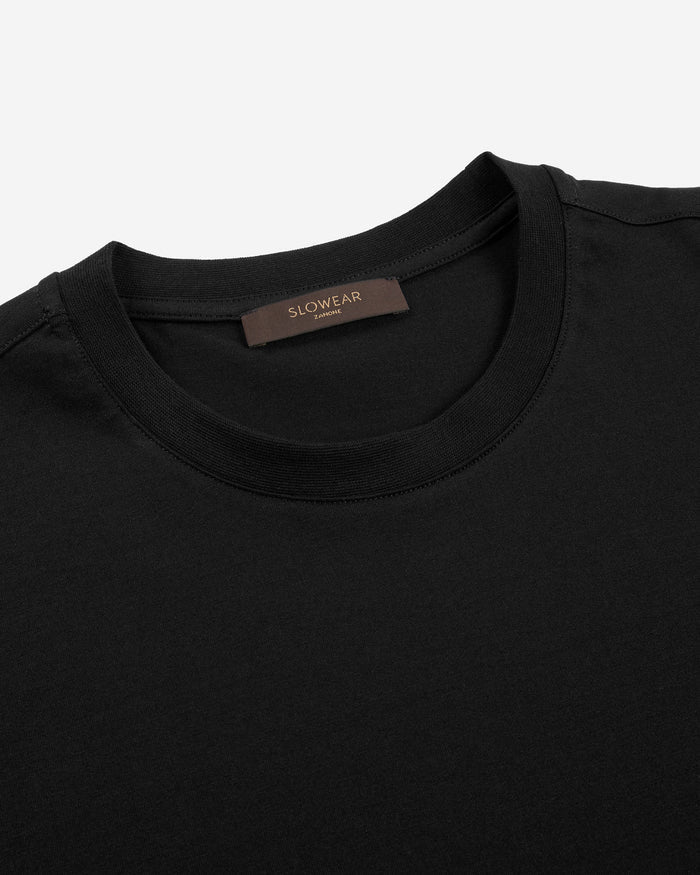 Slim fit cotton and silk jersey T-shirt