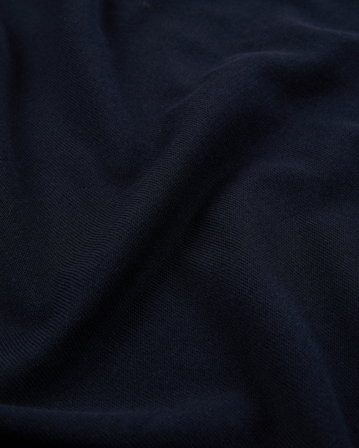 Slim fit cotton crepe crew-neck jumper