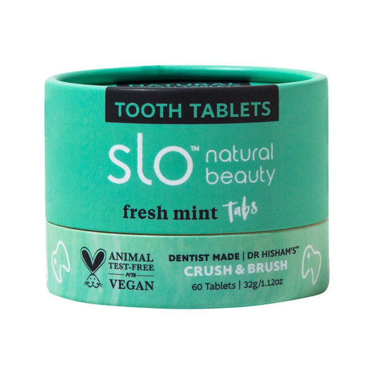Slo Natural Beauty Tooth Tablets (Crush & Brush) Fresh Mint Tabs 60t - L'Organic
