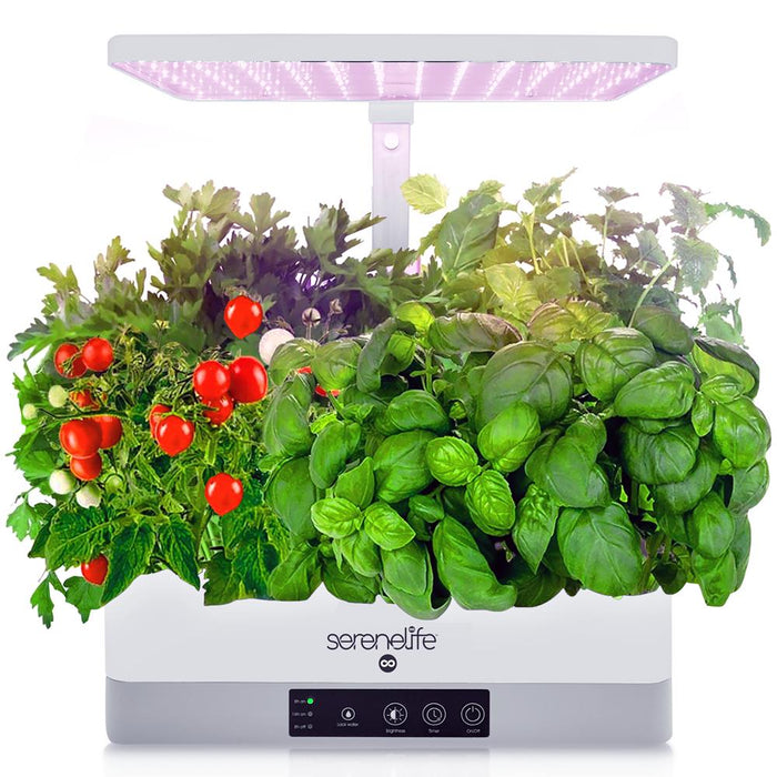 Smart Indoor Garden - Indoor Herb Garden With Led Grow Lights Panel (White)