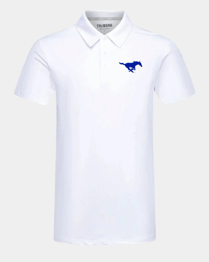 SMU Crest 2.0 Polo White