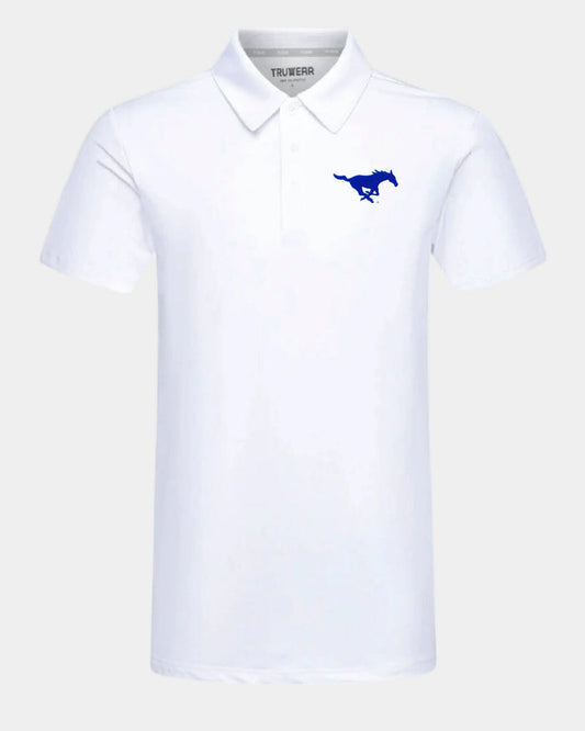 SMU Crest 2.0 Polo White