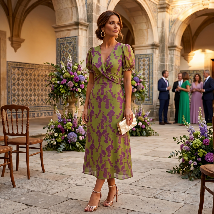 Sofia | Graceful Floral Midi Dress