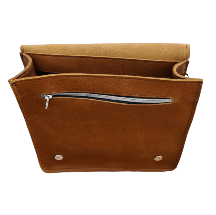 Soft Tannery Leather Messenger - Tan - Bascora