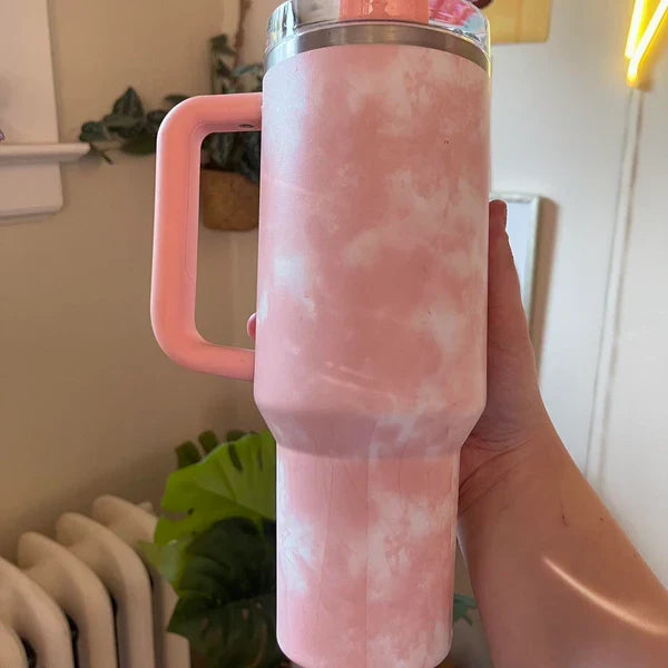 STANLEY Adventure Quencher Travel Tumbler 40 OZ - Pink Tiedye
