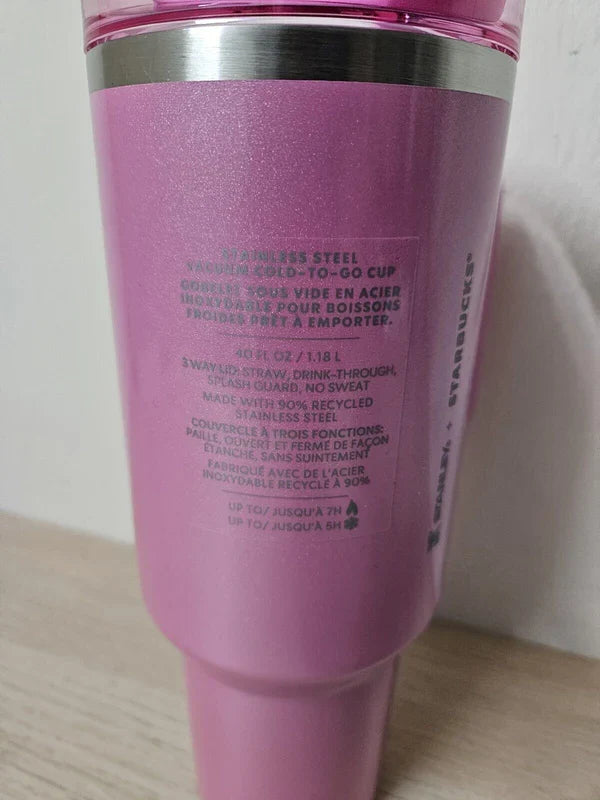 Stanley X Pink Starbucks Tumbler | 40 OZ