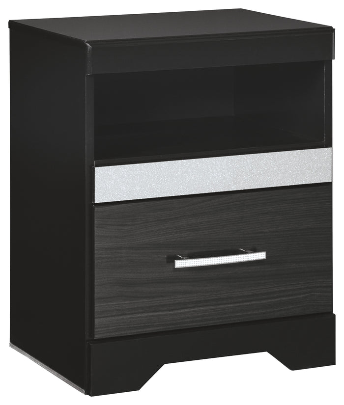 Starberry B304-91 Black One Drawer Night Stand