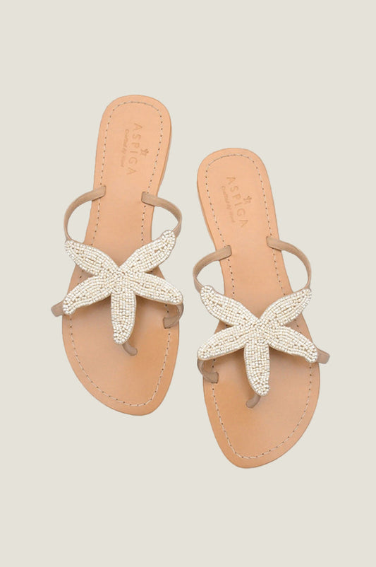 Starfish Sandals | White - Aspiga