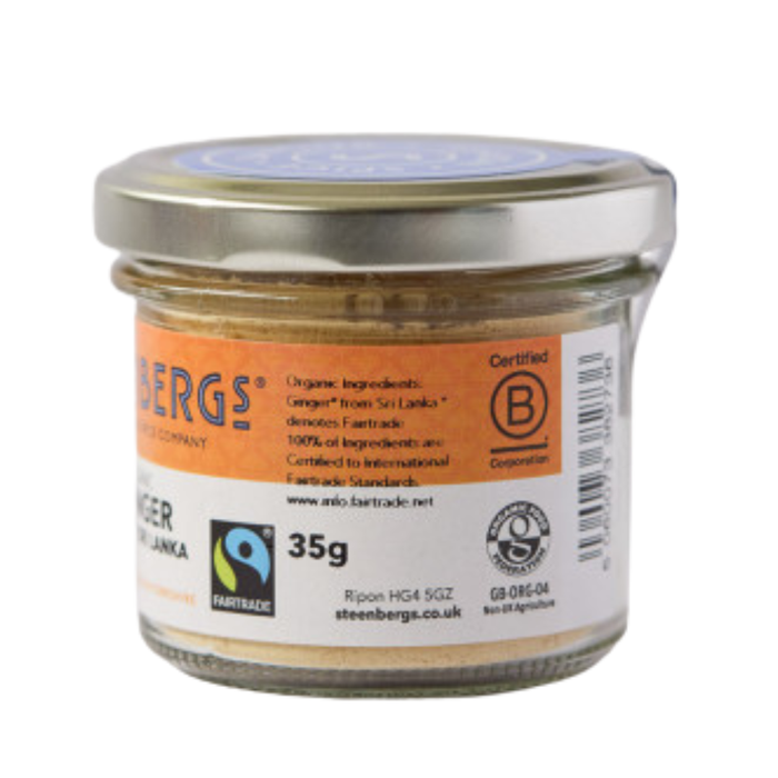 Steenbergs Organic Fairtrade Ginger Ground Standard Jar 35g