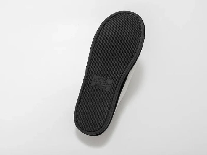 Sublimation Adult Fuzzy  Close Toe Slippers (White/Black, 40-41#)