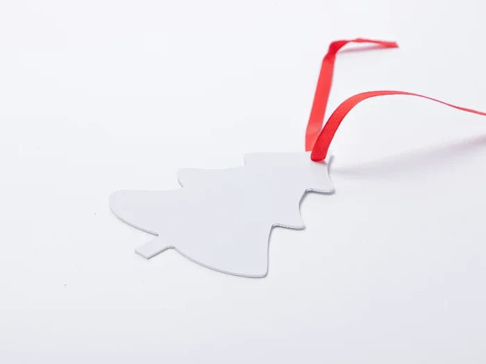 Sublimation Blank Metal Christmas Tree Ornament (8.3*10.1cm)