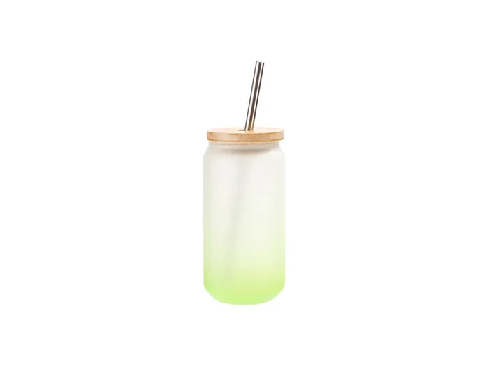 Sublimation Blanks 18oz/550ml Glass Mug Gradient Green