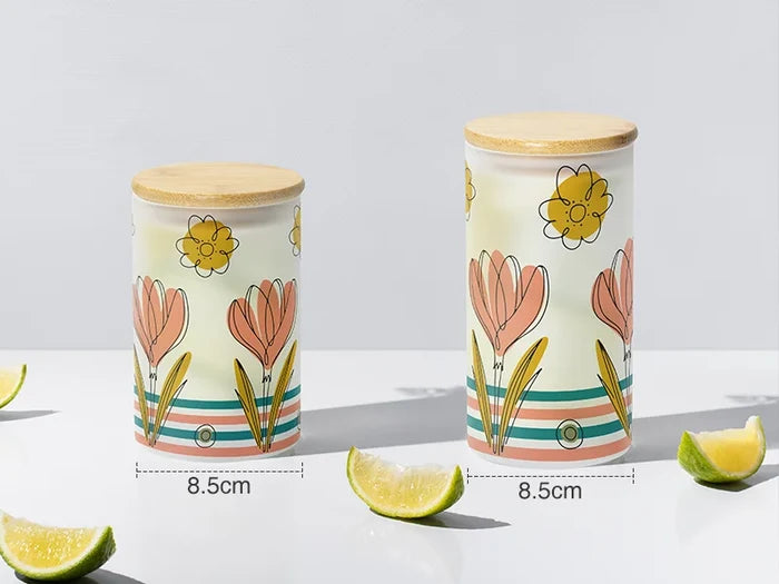 Sublimation Blanks 20oz/600ml Frosted Skinny Glass Storage Jar