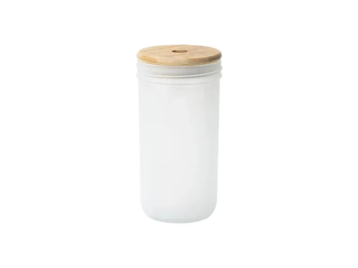 Sublimation Blanks 22oz/650ml Wide Mouth Mason Jar w/ Bamboo Lid
