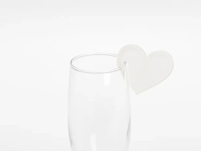 Sublimation Blanks Acrylic Drink Tags (5*4.6*0.4cm,Heart Shape)