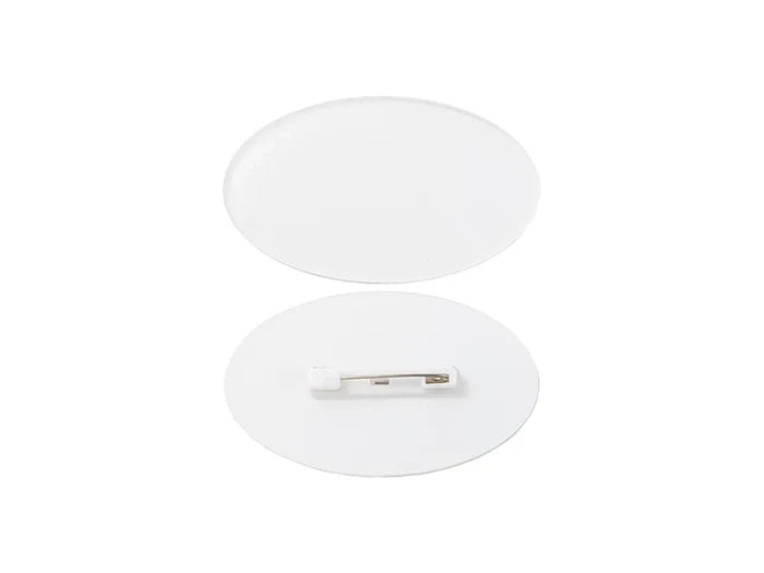 Sublimation Blanks Acrylic Name Badge(Oval, 7.6*4.5*0.4cm)