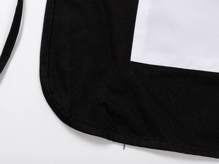 Sublimation Blanks Black Adult Apron w/ White Pocket (75*60cm)