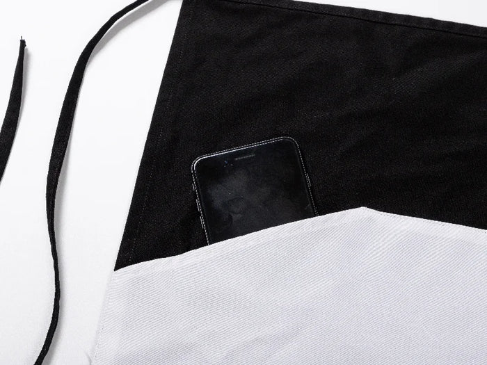 Sublimation Blanks Black Adult Apron w/ White T Shape Pocket (41*60cm)