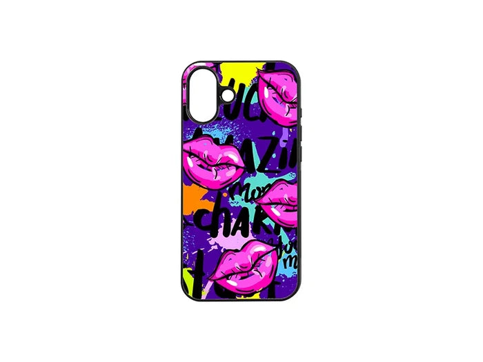 Sublimation iPhone 16 Plus Cover w/ insert (Rubber, Black)