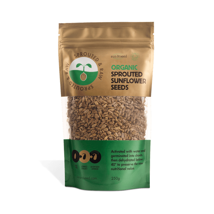 Sun & Seed Sprouted & Raw Organic Sunflower Seeds 250g