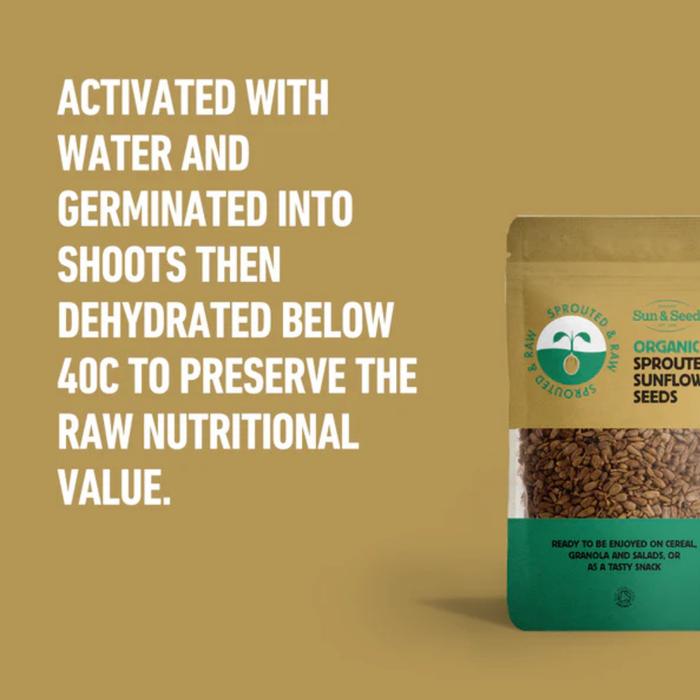 Sun & Seed Sprouted & Raw Organic Sunflower Seeds 250g