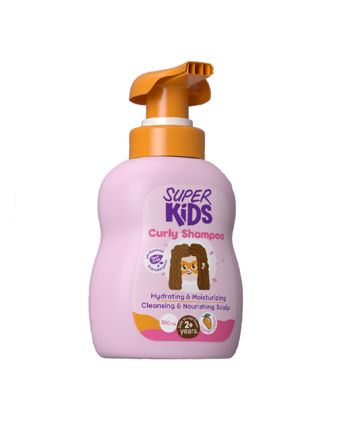 Superkids Curly Hair Shampoo 300 ml - سوبر كيدز شامبو للشعر الكيرلي300مل