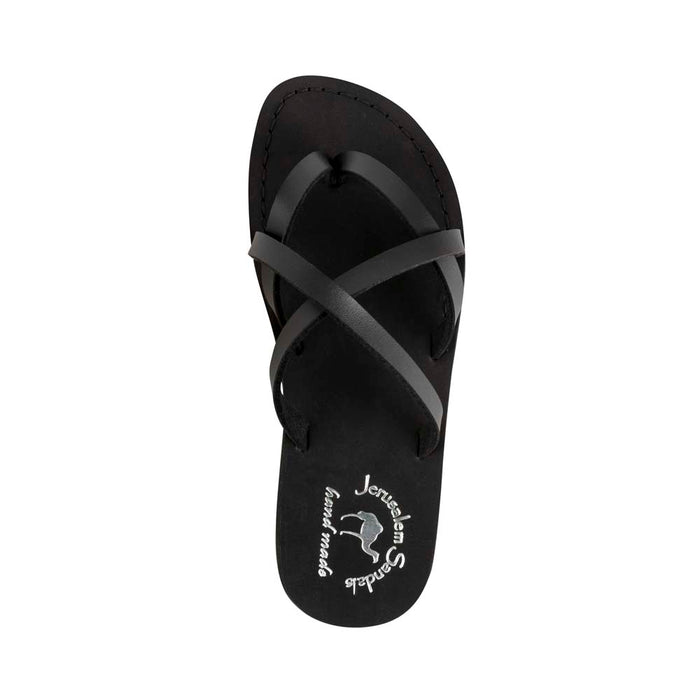 Tamar - Vegan Leather Sandal | Black up view