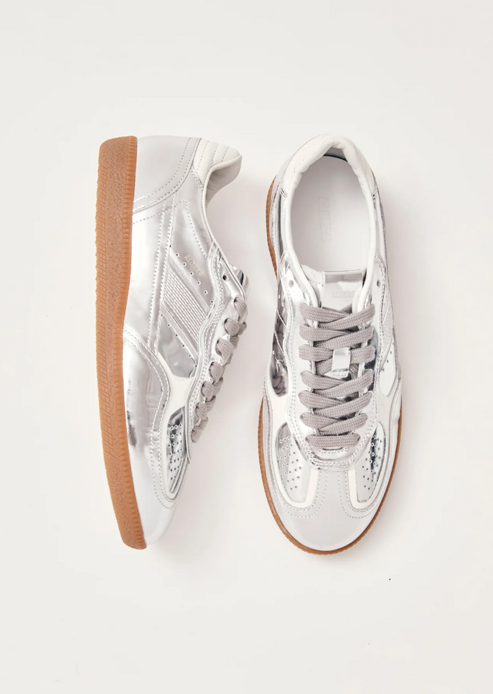 Tb.490 Rife Shimmer Silver Leather Sneakers - Alohas