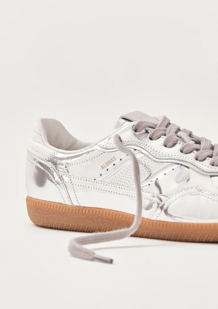 Tb.490 Rife Shimmer Silver Leather Sneakers - Alohas