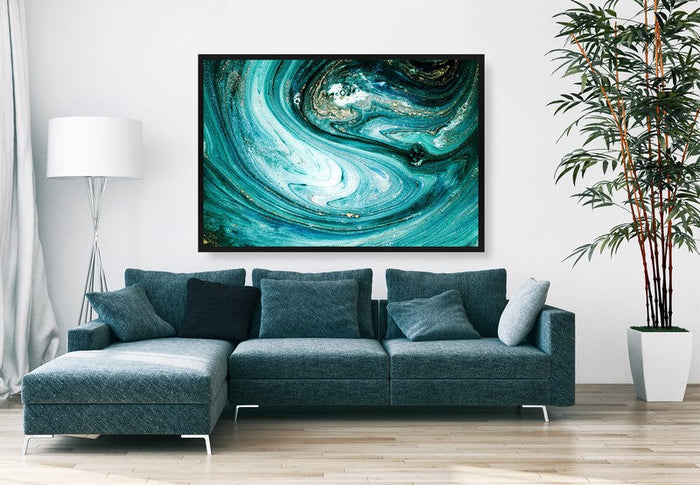 Teal Abstract In Situ