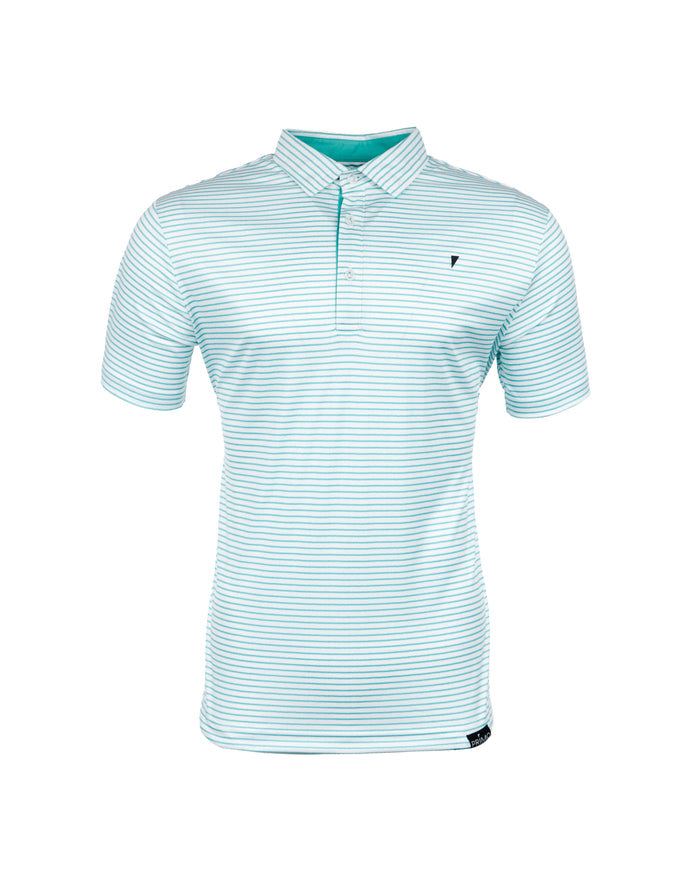 Teal Stripe Classic Polo