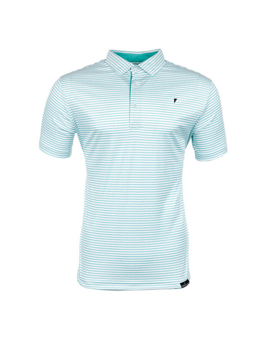 Teal Stripe Classic Polo