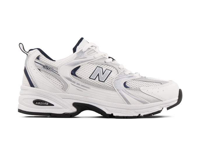 Tenis New Balance 530 Blanco Marino Plata 1.1 Premium