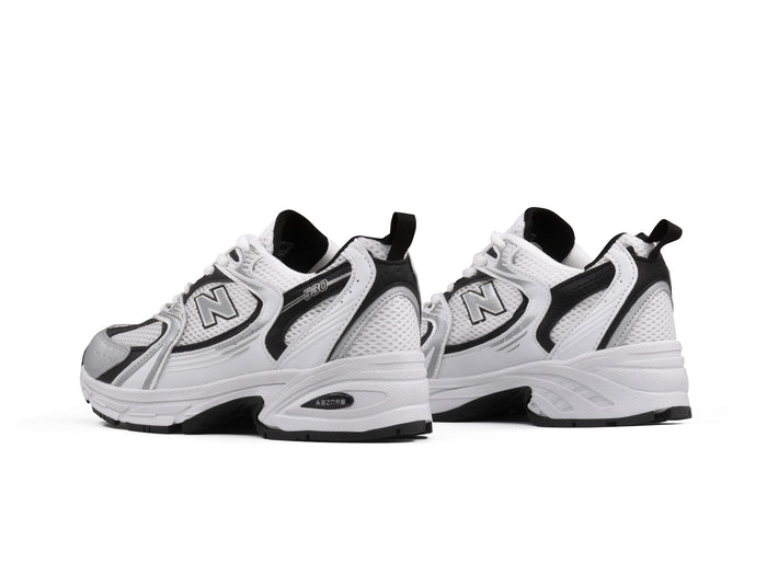 Tenis New Balance 530 Blanco Negro Plata 1.1 Premium