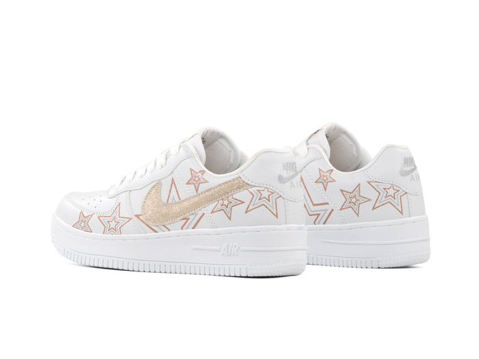 Tenis Estrella Blanco Oro Oro