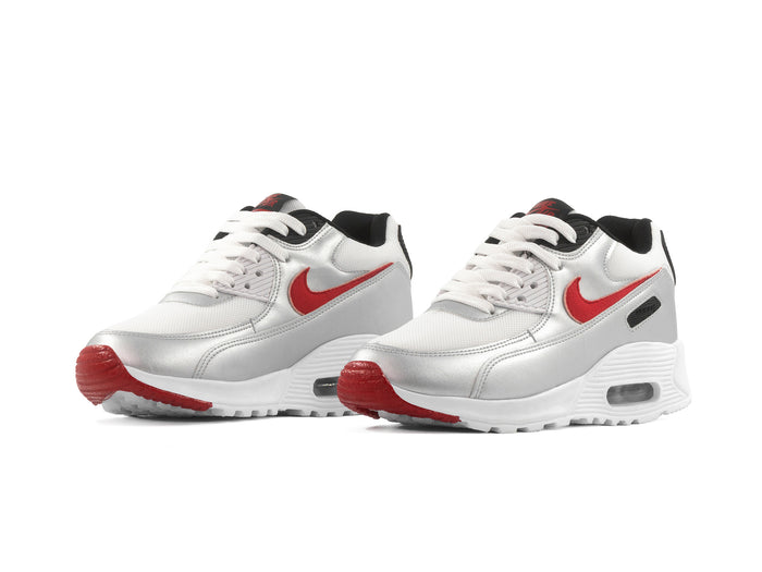 Tenis Max 90 Plata Rojo