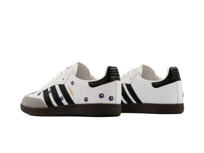 Tenis Smb Blanco Negro Flores