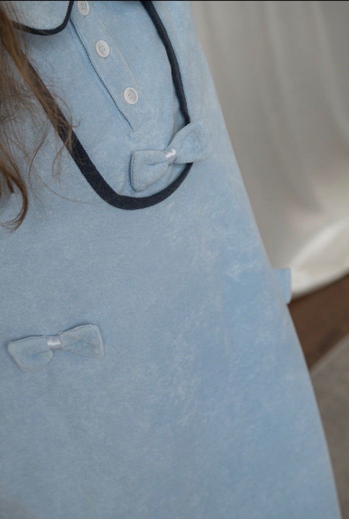 Terry Baby Blue Dress - Petite Maison Kids