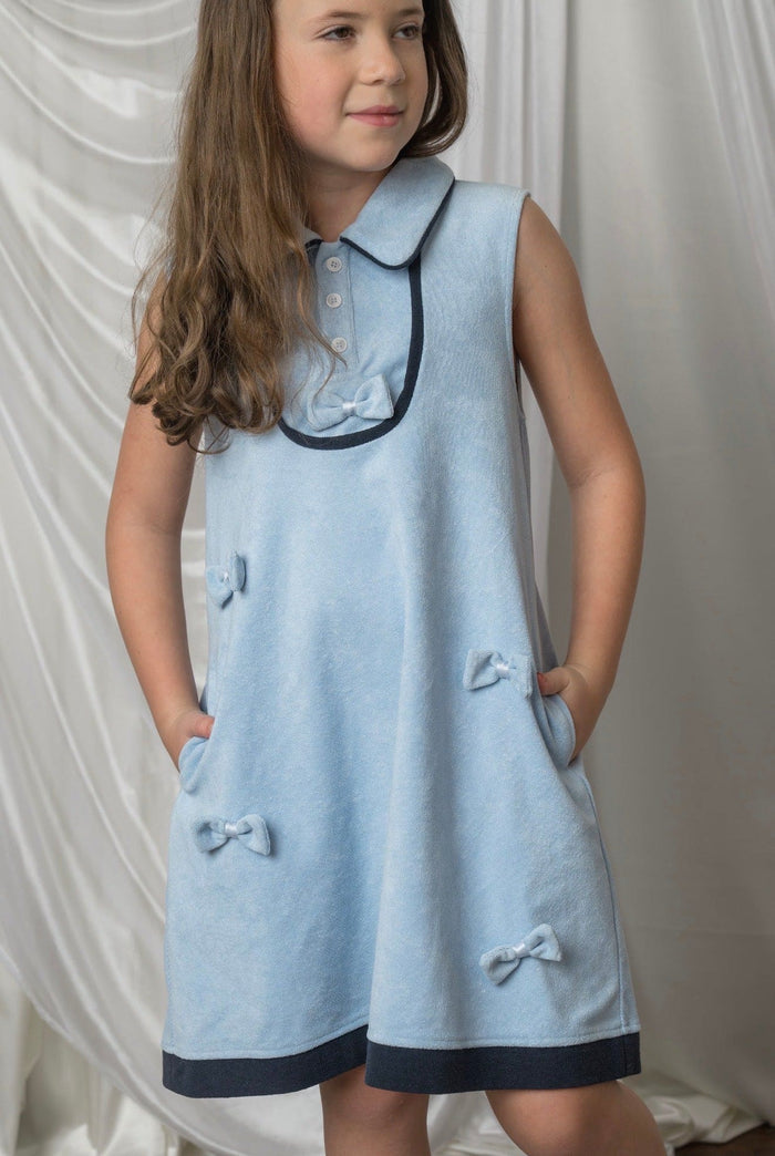 Terry Baby Blue Dress - Petite Maison Kids