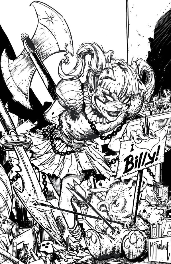The Curse of Sherlee Johnson #1 Cover C Todd McFarlane Black & White Virgin Variant