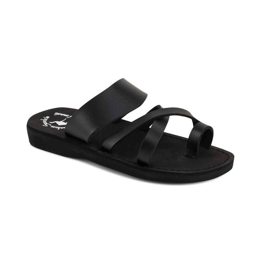 The Good Shepherd - Vegan Leather Sandal | Black front view
