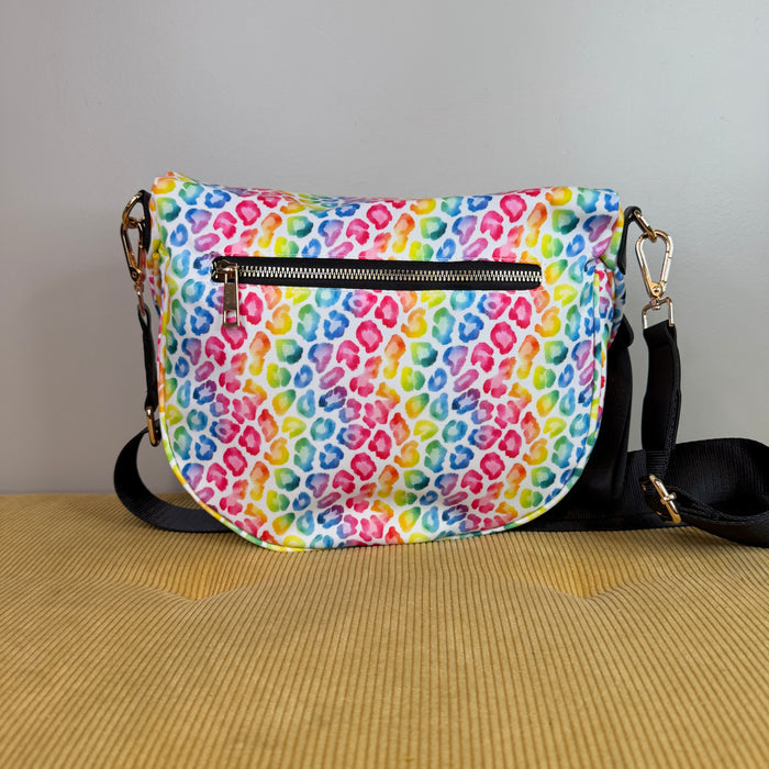 The Roni Nylon Crossbody - Lighter Rainbow Animal