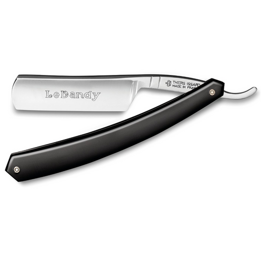 Thiers Issard 'Le Dandy' Straight Razor 6/8" Black Resin Carbon Steel