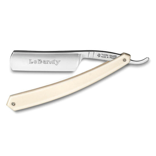 Thiers Issard 'Le Dandy' Straight Razor 6/8" White Resin Carbon Steel