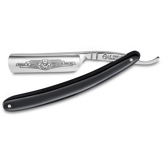 Thiers Issard 'Le Grelot' Straight Razor 5/8" Black Resin Carbon Steel